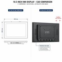 شاشة صناعية HMI مقاس 18.5 بوصة بدقة FHD 1920x1080 IPS مع واجهة VGA، شاشة عرض بإطار مفتوح، شاشة لمس PCAP، إضاءة خلفية LED، ماركة TMK
