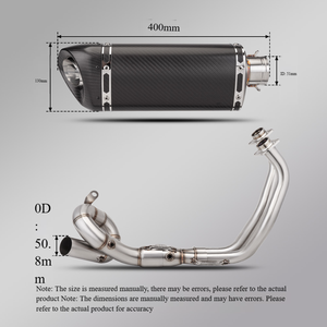 Tubo de Escape Modificado para Motocicleta Yamaha MT07 FZ07, Silenciador de Doble Salida, Sección Delantera, Media y Trasera, 2014-2025 - Product Image 5