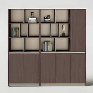 Dọc bằng gỗ lớn nhiều tập tin hộp thủy tinh Quảng Đông Tủ lưu trữ hồ sơ hiện đại với ngăn nhà nội thất văn phòng - Product Image 4