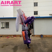 Grande poupée gonflable pour marche, ballon de robot en forme personnalisée, mascotte