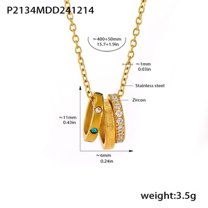 Joyería Impermeable Chapada en Oro de 18k, Collar de Acero Inoxidable de Alta Calidad para Mujer - Product Image 2