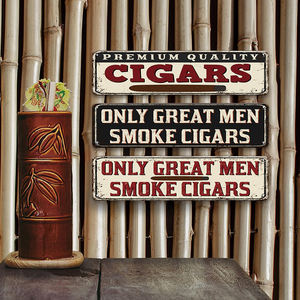 Letrero Metálico Retro de Primera Calidad con Diseño de Cigarros, <span class=keywords><strong>Solo</strong></span> los Hombres Grandes Fuman Cigarros, Decoración para Cuarto de Hombre, Bar, Placa Decorativa de Pared - Product Image 2
