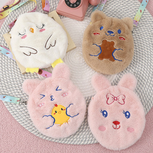 Bouillotte en forme d'animal de dessin animé mignon, en polaire douce, en forme de U, isolante thermiquement, anti-fuite, chauffe-mains pour porte-bébé - Product Image 2