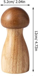 Wood Salt & <b>Pepper</b> Mills with Push Pull Mechanism Refillable Manual Mill Set on Wooden Base Eco-Friendly Box Packaging - Product Image 5