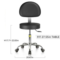 Chaise de laboratoire en métal en acier avec dossier en cuir antistatique Chaise de laboratoire ESD pour écoles ateliers hôpitaux J27
