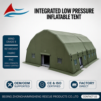 Tente de terrain gonflable rapide, résistante aux intempéries, pour centre de commandement mobile, secours en cas de catastrophe, premiers secours et hébergement de secours