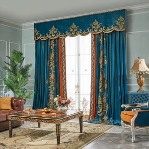 Rideaux de tapisserie de style <span class=keywords><strong>baroque</strong></span> opulents avec broderie de fil d'or Rideaux de fenêtre Jacquard personnalisés Design inspiré du palais - Product Image 2