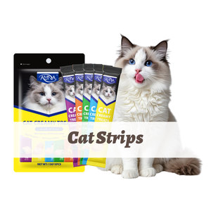 Golosinas húmedas para gatos Varios sabores Listo para enviar Venta al por mayor Golosinas cremosas Tiras para gatos Atún Carne Snack Cat Comida húmeda - Product Image 1