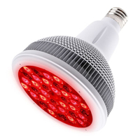 Ampoule de luminothérapie rouge professionnelle LED 54W 660nm 850nm infrarouge pour soins de la peau, visage, mains, récupération musculaire, portable, usage domestique