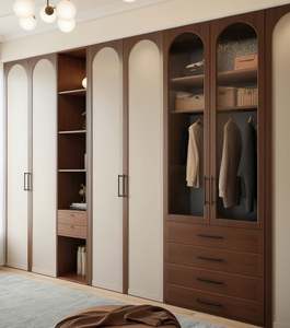 Armoire de style moderne du milieu du siècle, armoire de chambre à coucher personnalisée, meubles de vestiaire conçus sur mesure - Product Image 2