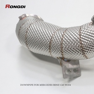 ท่อดาวน์ไปป์ W205 C63 สำหรับ Mercedes Benz AMG W205 C63 แบบมีแคทพร้อมแผ่นกันความร้อน - Product Image 4