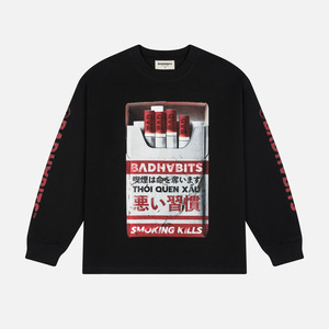 เสื้อยืดแขนยาวชิเก็ตโตผ้าฝ้ายพรีเมียมทรงบ็อกซี่ พร้อมลายกราฟิกฮาล์ฟโทน เหมาะสำหรับทุกประเภทของรูปร่าง - Product Image 1