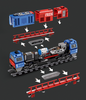 Reobrix-Bloc de Construction de Train Ferroviaire pour Enfant, Jouet de Construction, Cadeau de Noël et d'Anniversaire, Nouveauté 66021