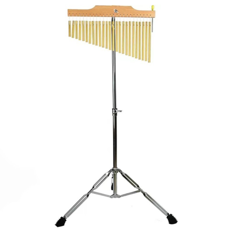 25 tone gold wind chime bell + silver stand