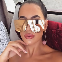 MN18002 Lunettes de soleil tendance à la mode, lunettes de soleil miroir, lunettes de soleil surdimensionnées pour femmes 2021, lunettes de soleil 2022