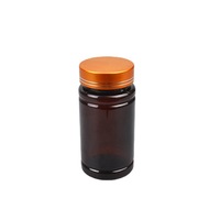 Vente en gros de flacons en PET ambré de qualité alimentaire de 150 ml et 250 ml, flacons à visser pour médicaments, contenants pharmaceutiques, rangement pour pilules et comprimés