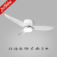 Ventilateur de plafond 1stshine 52 pouces avec pales en ABS, faible consommation d'énergie, style contemporain, fonction minuterie et éclairage