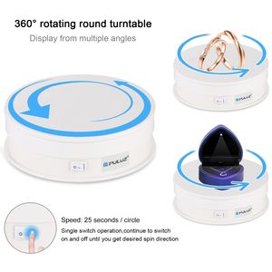 Электрический вращающийся поворотный стол PULUZ, 15 см, 360 градусов, USB, витрина, реквизит для видеосъемки, поворотный стол для фотографии, нагрузка 1-5 кг - Product Image 5
