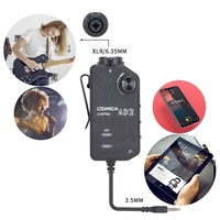 Adaptateur audio préamplificateur de microphone CoMica LinkFlex AD2 XLR /6.35mm-3.5mm pour appareil photo, smartphone, interface de guitare, universel