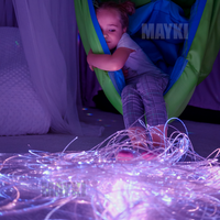 Thérapie de l'autisme, éclairage sensoriel interactif à fibres optiques, développement sensoriel, lumières apaisantes à fibres optiques pour la stimulation du TDAH