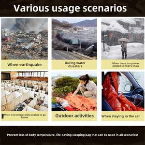 Sacco a pelo portatile per esterno isolamento di emergenza stile busta multifunzionale per campeggio santuario impermeabile - Product Image 3