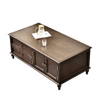 Ensemble table basse et meuble TV en pin massif de style américain, rectangulaire, pour petits salons, mobilier de maison moderne de style européen