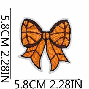 Nouveau Patch thermocollant brodé à motif de basketball, nœud, cœur et ballon pour la décoration de chapeaux et de sweats à capuche - Product Image 3