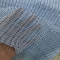 Tissu en Chiffon 100% Polyester Froissé Doux à Rayures Imprimées à Carreaux Semi-Transparent Scintillant Brillant Respirant Anti-Plis pour Filles et Femmes
