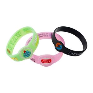 Pulsera de Silicona Personalizada con Logotipo, Rellena de Tinta Inyectada, para Regalos Promocionales - Product Image 6