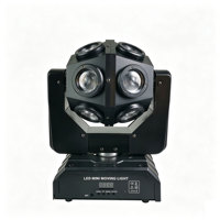 MOKE 120W LED Mini Moving Head Light DMX512 RGBW 4-en-1 Rotation Continue à 540 Degrés Projecteur de Scène Beam Wash pour DJ, Fêtes, Discothèques et Clubs