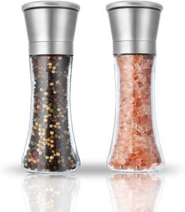 <b>Refillable</b> Stainless Steel Pepper Grinders for Home Kitchen Gift with Ceramic Adjustable Coarseness USB Powered Eco-Friendly - Product Image 1