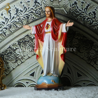 Statue en résine personnalisée Décoration d'église Statue religieuse catholique de Jésus grandeur nature à vendre