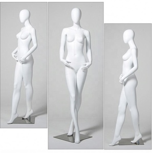Venta al por mayor de alta gama señora tienda maniquí blanco mate vestido de novia maniquíes cuerpo para exhibición de ropa de cuerpo completo - Product Image 6