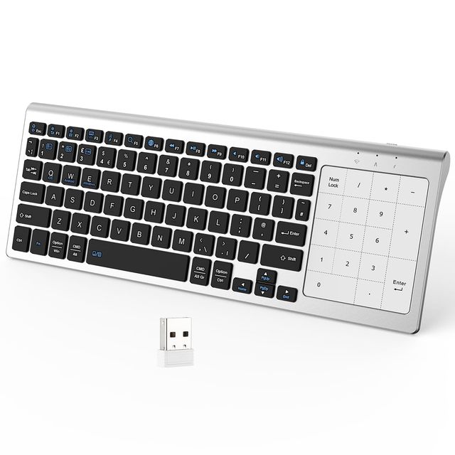 OEM ODM Wireless Keyboard with Numeric Touchpad Dual Mode Bluetooth 24GHz USB Computer Keyboard