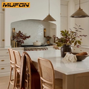 Anh Phong Cách Tủ Đảo Tùy Chỉnh Đồ Nội Thất Thiết Lập Gỗ Sồi Trắng Shaker Rắn Gỗ Khuôn Mặt Khung Tủ Bếp Thiết Kế - Product Image 2