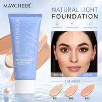 En stock, 3 teintes, fond de teint liquide pour le visage, imperméable, éclat naturel, hydratant, longue tenue, prix de gros, approvisionnement en vrac