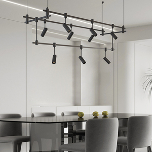 Copper Contemporary Luxury LED Pendant <b>Light</b> Modern Brass Track <b>Lights</b> for Hotel or Apartment DC24V Easy DIY Design COB Chip - Product Image 1