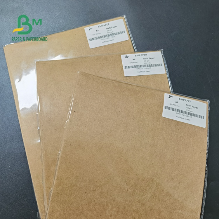 A3 A4 A5 sheets Uncoated 200gsm 250gsm 300gsm Brown Craft Paperboard