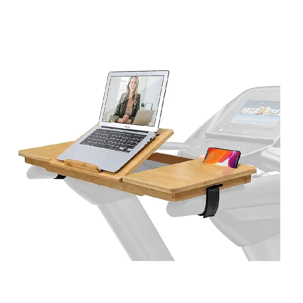 FREE SAMPLE Treadmill desktop accessories Bamboo movable laptop bracket Ergonomic adjustable desktop laptop tray