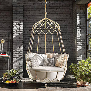 <span class=keywords><strong>Hamaca</strong></span> Colgante de Lujo para <span class=keywords><strong>Terraza</strong></span>, Sillas Dobles de Aluminio Fundido para Patio, Jardín Exterior, Columpio de 2 Plazas con Toldo - Product Image 6