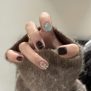 Uñas Postizas Cortas Cuadradas en <span class=keywords><strong>Rosa</strong></span> y Rojo, Moda Otoño-Invierno, Dulce Amor, Gran Venta, Mejor Precio - Product Image 6