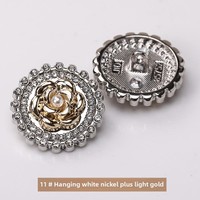 Kancing Logam Mutiara Berhiaskan Bunga 18mm yang Modis, Ramah Lingkungan, Bentuk Hati, Bintang, Kotak, Kecil, Bergaya Harum untuk Jas, Jaket, dan Pakaian Luar