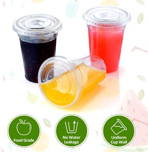 Gobelets en plastique transparents, gobelets jetables en plastique pour boissons froides, gobelets pour fêtes - Product Image 2