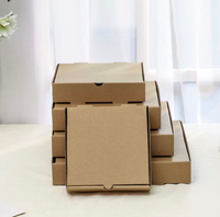 Boîte à pizza en carton ondulé jetable personnalisée, matériaux recyclés, boîte à pizza biodégradable pour emporter