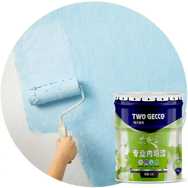 Peinture murale lavable DEUX GECCO Apprêt pour mur intérieur OEM Peinture au latex