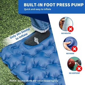 Ultra-léger TPU Topper <span class=keywords><strong>Camping</strong></span> coussin de couchage confortable Air Mat intégré <span class=keywords><strong>pompe</strong></span> <span class=keywords><strong>à</strong></span> <span class=keywords><strong>pied</strong></span> pour sac <span class=keywords><strong>à</strong></span> dos voiture voyage tentes randonnée - Product Image 5