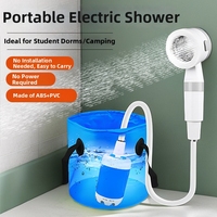 Douche de camping électrique portable, pompe de douche extérieure rechargeable par USB avec batterie longue durée pour les voyages et le bain des animaux
