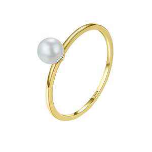 Anelli Girevoli da Donna Placcati Oro 9k con Perle Imitazione, Anello Singolo Grande in Argento per Matrimonio da Uomo, Vendita all'Ingrosso - Product Image 3