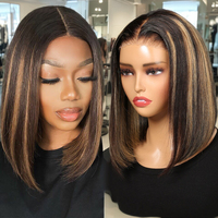 SDD Bone Straight Short Bob Pelucas Cabello humano Super Thin Hd 13X4 HD Pelucas frontales de encaje para mujeres negras Pelucas de encaje completo brasileño crudo