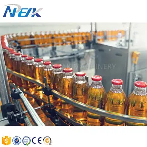 A To Z Whole Line Automatic Glass Bottled Water Carbonic Acid Juice Hot Tea Filling Machine